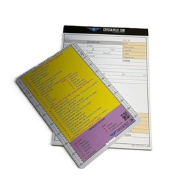 Crystal Pilot Aviation Acronym Placard with Sectional and WAC Scale (Medium Size) (Acronym & Paper Notepad)