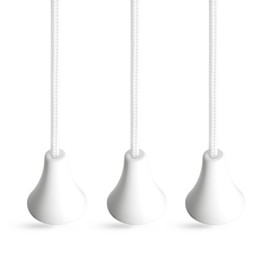 sleeklight Ceiling Switch Replacement Pull Cord Strings, Pack of 3, from Choice of Colours. (Ice White)