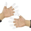 5 Pack Gel Finger Cots, White Fingertip Bandages, Silicone Finger
