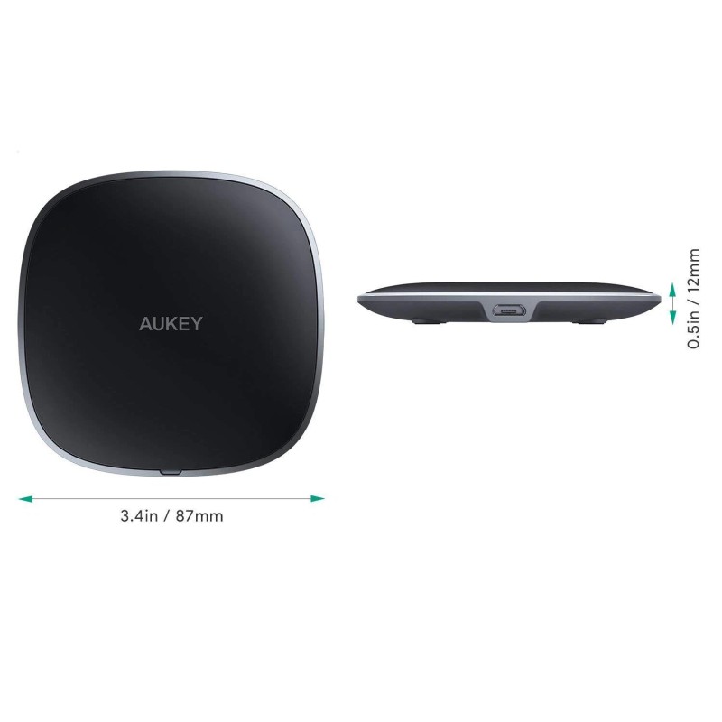 AUKEY Wireless Charger Qi-Enabled, Ultra Slim, Crafted with Style Wireless