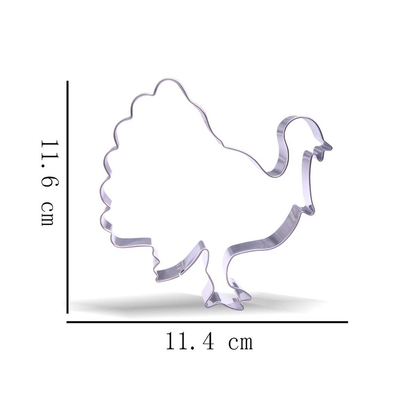 11.4 cm Turkey Cookie Cutter - Stainless Steel