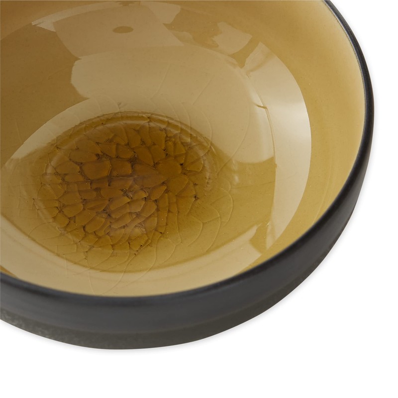 RSVP International Japanese Crackle Glaze Ceramic Bowl Set Dishwasher Safe,
