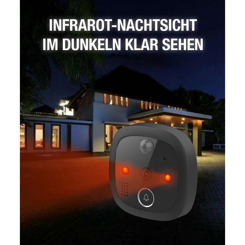Somikon Front Door Camera: Digital Door Viewer Camera with 4.3