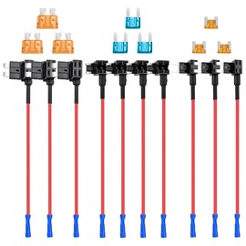 10PCS Fuse Tap Kit, 12V Mini Micro2 Standard Car ATR Blade Fuse Holder, Car Add-a-Circuit Fuse Tap Adapter with Blade Fuse, Add On Dual Circuit Adapter Connector for Cars Truck Boat (3 Types)