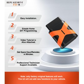 Extra-Partss Simple OBD Key and Smart Key Fob Replacement for Acura KR5V1X fits ILX RLX TLX 2016 2017 2018 (4 Btn w/Switch)