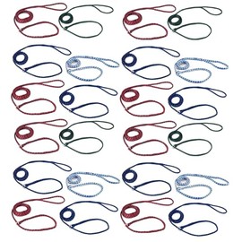 Braided Poly Dog Control Slip Leads Assorted Color Vet Rescue Kennel Bulk Packs Makes Great Donations (24 Leads)