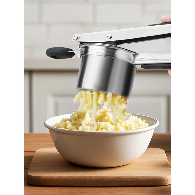 Potato Ricer, Heavy Duty Stainless Steel Potato Masher and Ricer