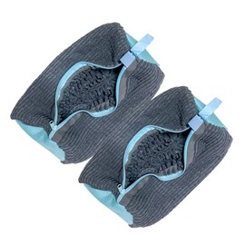 UPHIGHER Shoe Washing Bag, Protective Laundry Bag for Washing Machine and Dryer, Reusable Shoe Cleaning Bag for All Shoes Types and Sizes - 39 x 19 cm Grey
