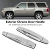 2pcs Exterior Chrome Door Handle ABS Plastic Automotive Outside Door
