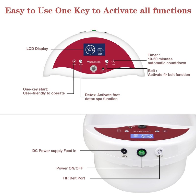 veicomtech Ionic Foot Bath Detox Machine, Foot Detox Machine, Ionic