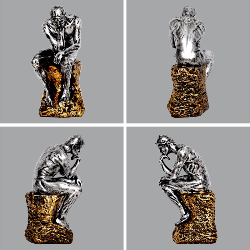 SAINWORDS The Thinker Statue Figurine Thinking Man Resin Decor Sculpture