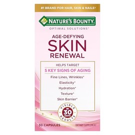 Nature's Bounty Optimal Solutions Renovación de la piel que desafía la edad, ayuda a atender 5 signos clave de envejecimiento de la piel, líneas finas