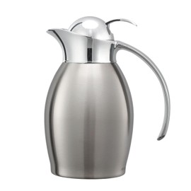 Service Ideas NIC10BSPB Nicollet Series, Vacuum Insulated Carafe, Stainless Vacuum, 33.8 Ounce, Brushed with Polished Accents
