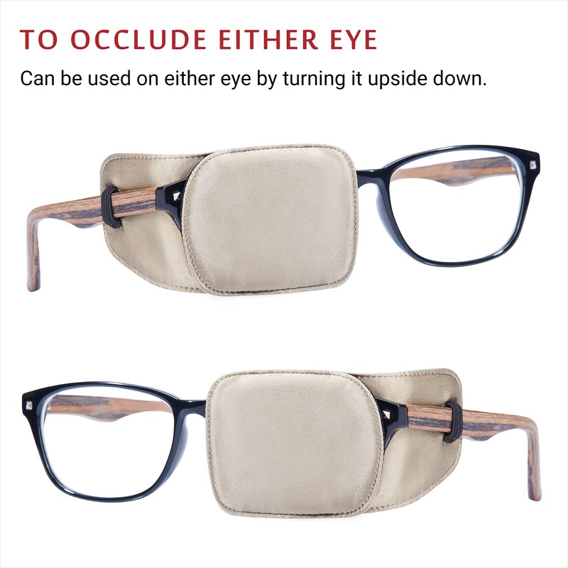 Astropic 2Pcs Silk Eye Patches for Adults Kids Glasses to