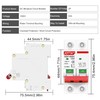 JOTTAELE DC Solar Panels Disconnect Switch,Miniature Circuit Breaker 2 Pole
