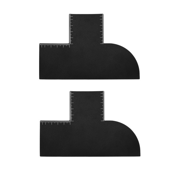 lasuroa 2pcs Barber Enhancement Cards, Black Plastic Easy to Clean