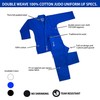 MACS Judo Uniform Double Weave Judo Gi with Belt For
