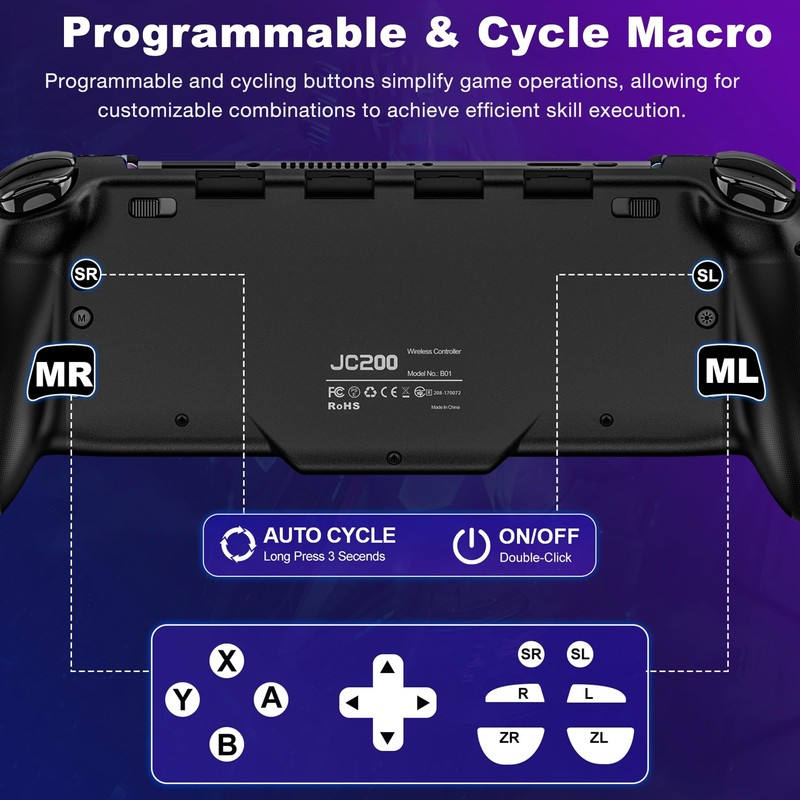 NealGamefy Switch Controllers,Wireless Switch Pro Controller for Nintendo Switch/OLED Controller,Upgrade