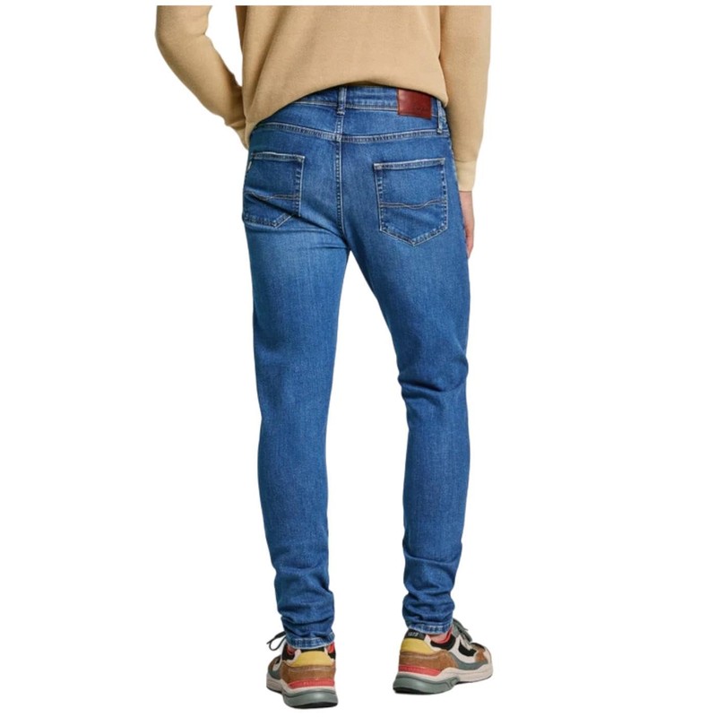 Pepe Jeans Finsbury Men's Skinny Fit Regular Waist Jeans, Blue