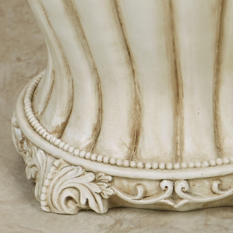 Touch of Class Flowering Medallion Wastebasket - Resin - Antique