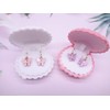 HAMIYELL Pack of 6 Velvet Earring Gift Box Shell Jewelry