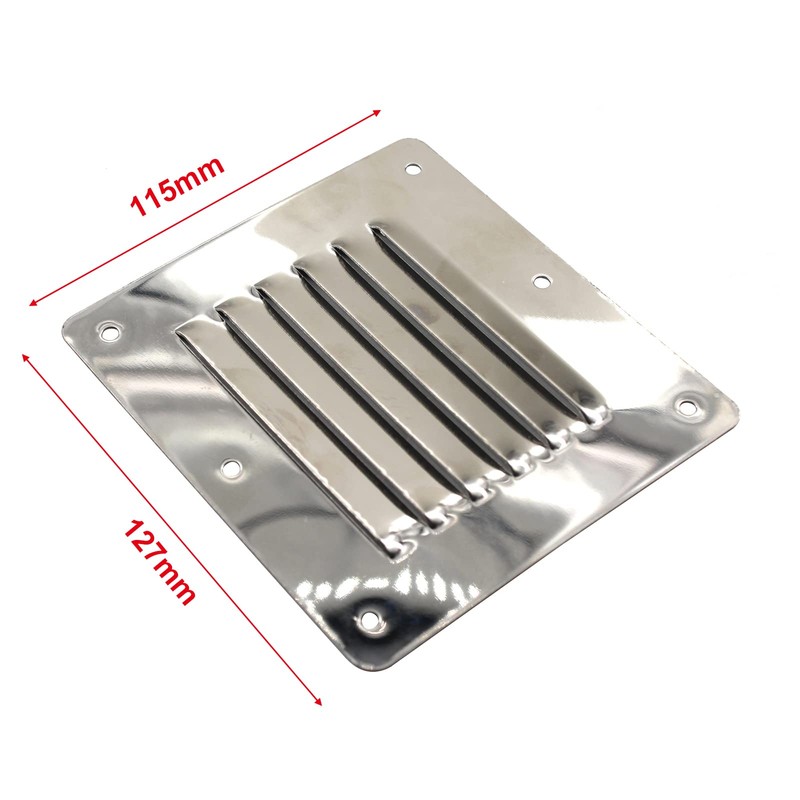 316 Stainless Steel Square Air Vent 115x127mm Grille Cover Circular