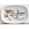 Snoopy Oval Plate New York & Switzerland 2 Pattern Plate