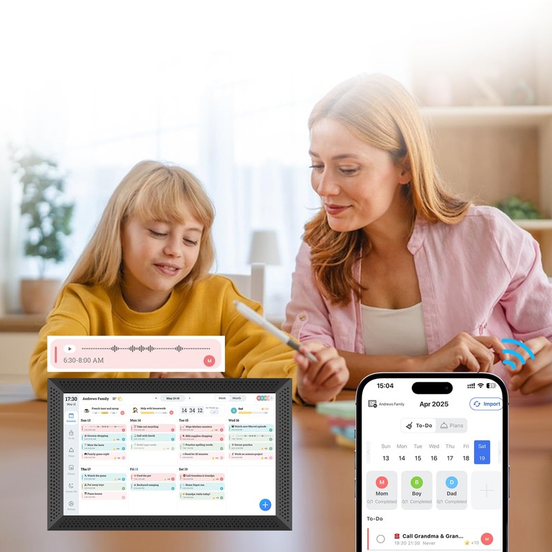 Digital Calendar 10.1 inch, Electronic Calendar for Family Sharing Schedule