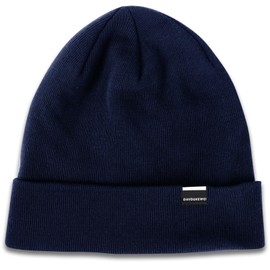 DAYOUKEWEI - Gorro de punto para todas las estaciones para hombres y mujeres, cálido y acogedor gorro de calavera, Azul marino, Talla única