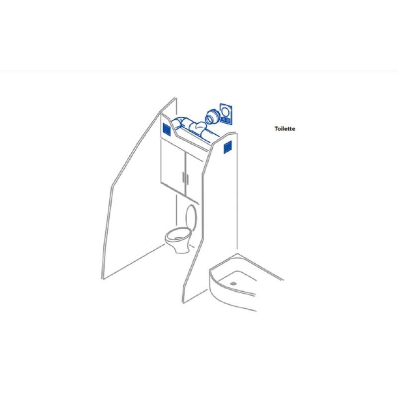 VENTS Diameter 125 mm T-piece adapter for round pipes, PVC