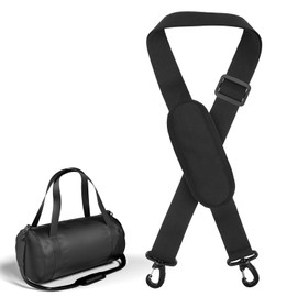 gaubss Bag Straps, Replacement Shoulder Strap - Universal Cross Body Bag Strap, 59" Adjustable Padded Black Bag Strap with Carabiner, Ideal for Handbags/Laptop Cases/Sports Bags/Book Bag Strap