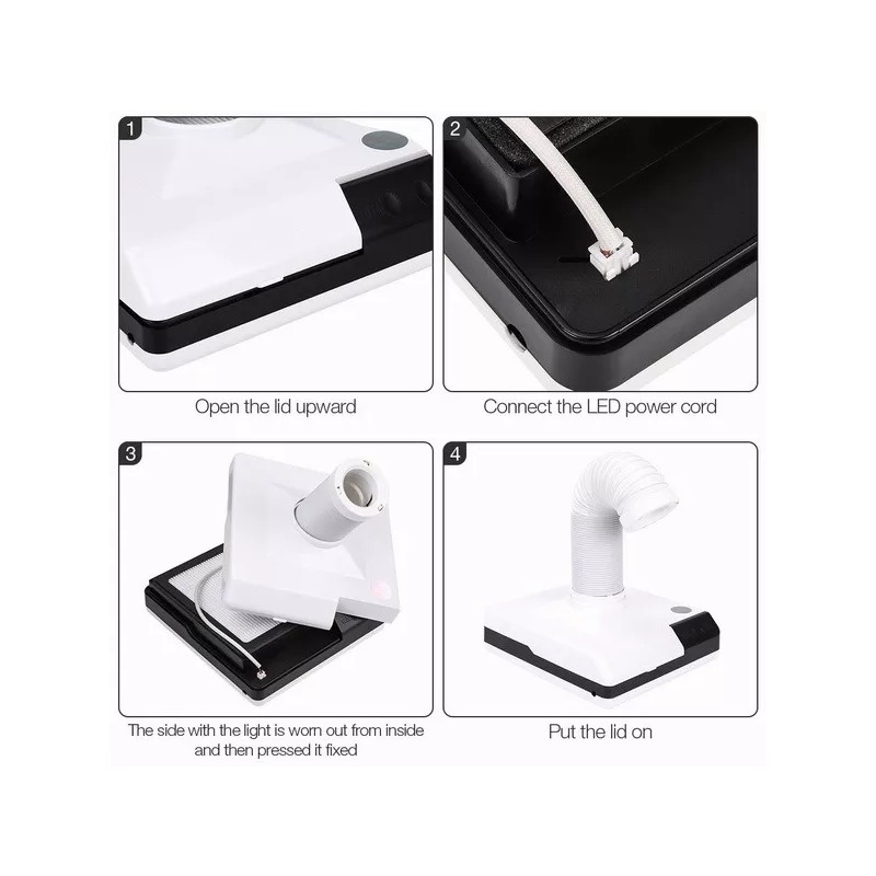 ForeverLily Extractor De Polvo Para Uñas Acrilicas Profesional Nail 60w