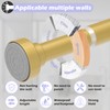 Spring Tension Shower Curtain Rod,18-49",Heavy Duty,No Drill,Gold