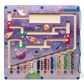 Brainologics Magnet Color and Number Maze, Montessori Magnetic Maze Board, Magnetic Maze for Kids Ages 3-5, Montessori Toys, Toddler Toys Ages 3-7