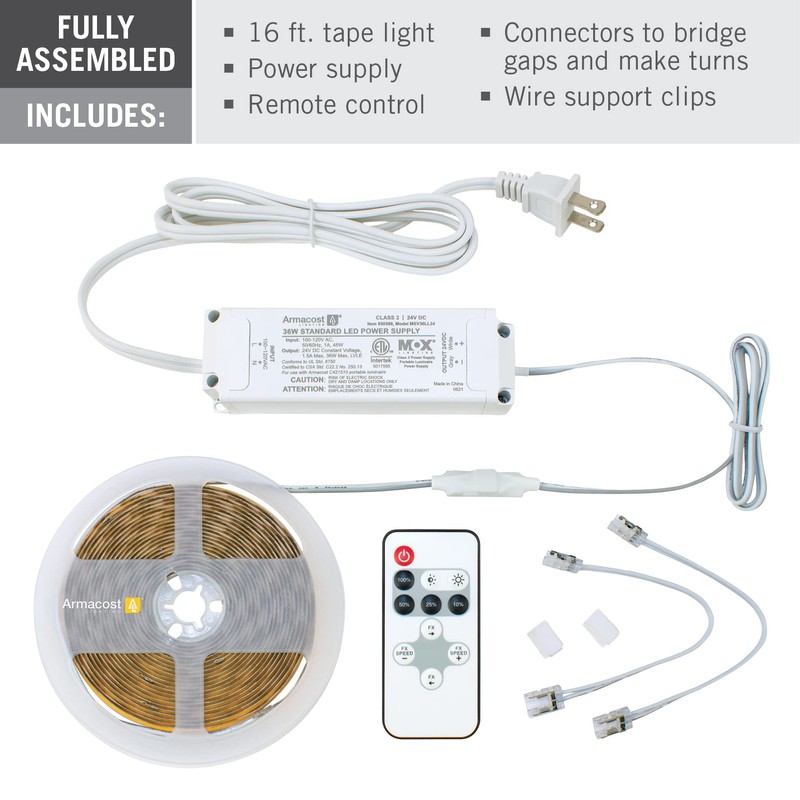 Armacost Lighting RibbonFlex Home Continuous (COB) LED Tape Light Kit