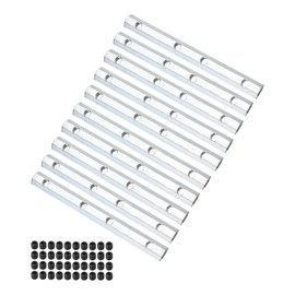 PATIKIL 4 Inch Straight Line Connector, 10 Pcs T/V Slot Aluminum Extrusion Connector Corner Bracket with M5 Screws for 20 Series Aluminum Profile (Silver)