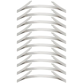 LT Easiyl 10PCS Track Bottom Positioner Sliding Wardrobe Doors Anti-Collision Manganese Steel Positioners for Most Sliding Wardrobe Door Systems Silver(9.00X2.80X0.60cm)