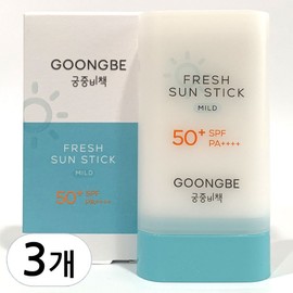 Royal Secret Gungjung Bichae Gentle Fresh Sun Stick for Babies SPF50+ PA++++, 19g, 3 Pieces / 궁중비책 유아용 순딩자차 프레시 선스틱 SPF50+ PA++++, 19g, 3개