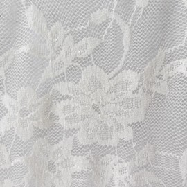 58" Wide White Giselle Stretch Floral Lace Fabric Soft 4 Way Stretch Poly Spandex - Sold by The Yard