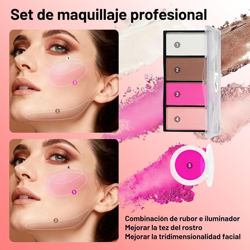 Kit Maquillaje 24PC GIVOOBE Todo en Uno – 40 Sombras,