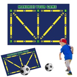 Football Training Mat Soccer Train Mat Non Slip Football Mat Practice Soccer Training Mat Football Mastery Mat Football Training Equipment for Kids Adults 23x35 Inch Football Mat Training Skills