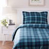 Pointehaven Flannel Oversized Duvet Set, Twin, Ashby Plaid