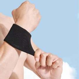 4 Pack 3 inch Wrist Sweatbands Tennis Wrist Bands Absorbent Sweat Band for Men and Women - Elastic Athletic Wrist Bands for Tennis, Basketball, Running, Working Out (Black)