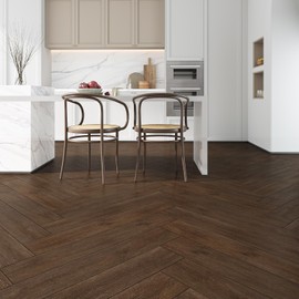 VEELIKE Brown Oak Vinyl Flooring Planks Peel and Stick Floor Tile Waterproof Wood Look Planks Adhesive Removable 32-Pack 47 Sq. Ft. Sticky Floor Tiles for Bedroom Bathroom Kitchen Living Room 6''x36''