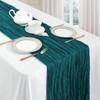 6 Pack Teal Cheesecloth Table Runner 10ft Boho Gauze Fabric