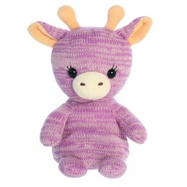 Aurora® Snuggly Cozyroos™ Giraffe Stuffed Animal - Tactile Stimulation - Irresistible Cuteness - Purple 10 Inches