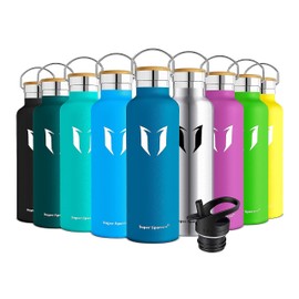 Super Sparrow Stainless Steel Water Bottle -620ml- Vacuum Insulated Metal Water Bottle - Standard Mouth Flask - BPA Free - Ideal Straw Water Bottle for Work, Gym, Travel, Sports