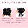 2PCS Messy Bun Hair Piece Tousled Updo Elastic Hair Bun