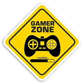 2 x 10cm Gamer Zone Vinyl Stickers - Gaming Teen Kids Fun Laptop Sticker #34286 (10cm Wide)
