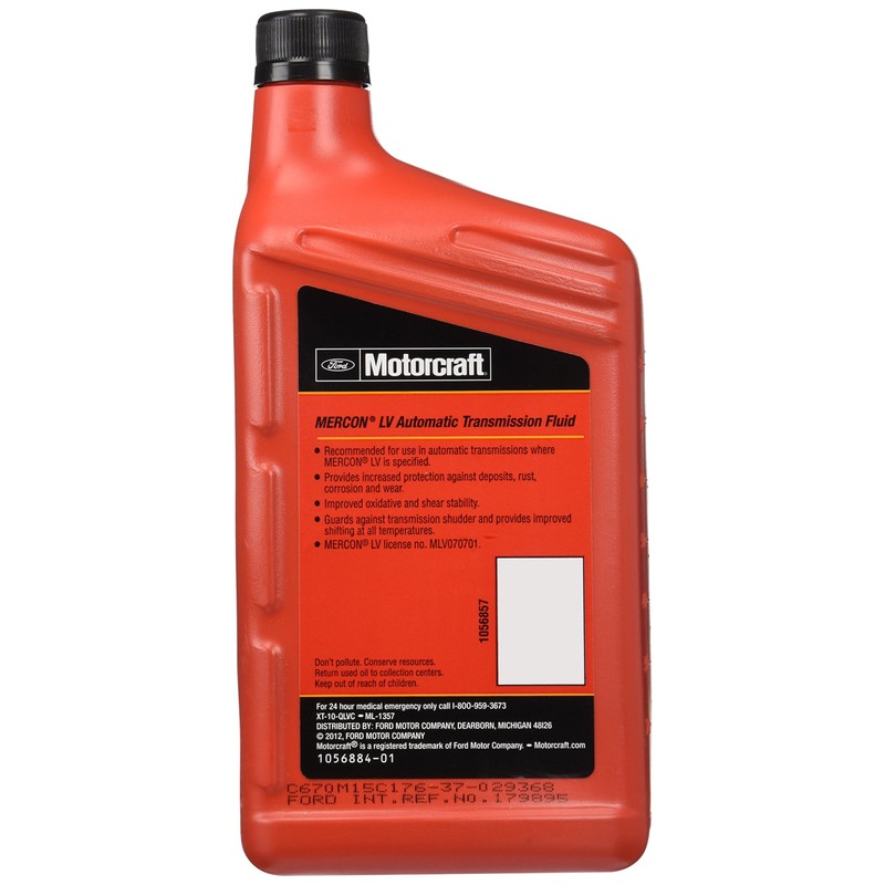 Motorcraft XT10QLVC Mercon Lv Automatic Transmission Fluid (1Qt)